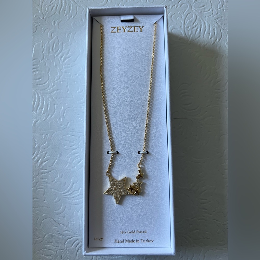 Zeyzey Sterling Silver Stars Necklace